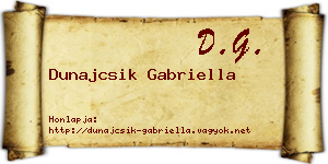 Dunajcsik Gabriella névjegykártya
